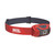 Petzl Actik Headlamp in full view with its lamp and headband in a red and grey colour