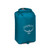 Osprey Ultralight Waterfront blue DrySack 20 litres front view with the logo stuffed full and roll top closed