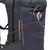 Black Diamond Men's Pursuit 15L Backpack in Carbon-Moab Brownan angled side view close up of zip