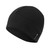 Black Protium Beanie Hat by Montane showing the logo label, the hat is displayed on a white background