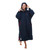 Person standing wearing the Red Paddle Co Pro Change EVO Navy Long Sleeve Outdoor Robe zipped facing forward