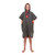 Child wearing the Red Paddle Kids Quick Dry Grey Change Robe facing forwards with hood  up