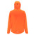 Mac in a Sac Men's Venture Ultralite Neon Orange Running Jacket back view with hood up