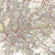 Close up of Reproduction Bristol & Stroud vintage map flat view