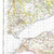 Close up of Reproduction the Solent vintage map flat view