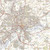 Close up of Reproduction Nottingham vintage map flat view