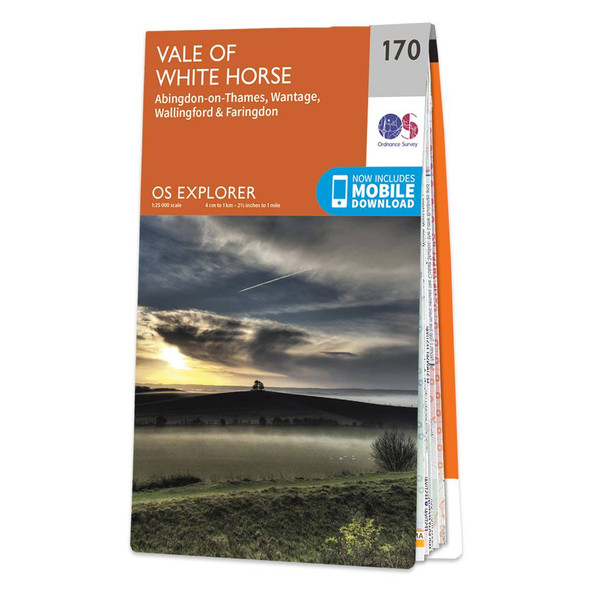 Orange front cover of OS Explorer Map 170 Vale of White Horse