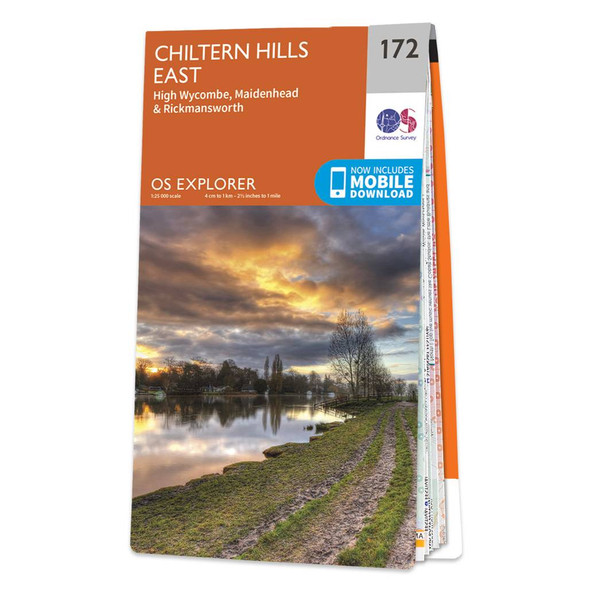 Orange front cover of OS Explorer Map 172 Chiltern Hills East