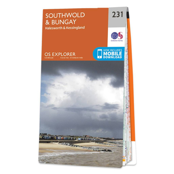 Orange front cover of OS Explorer Map 231 Southwold & Bungay