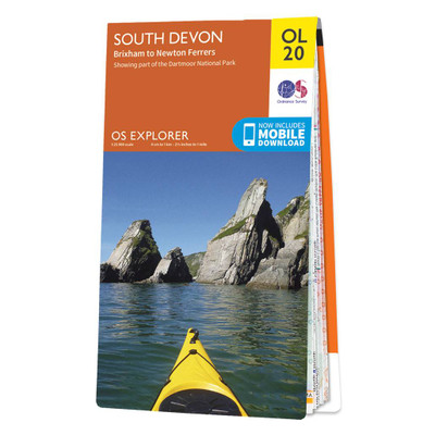 Orange front cover of OS Explorer Map OL 20 South Devon