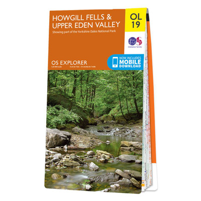 Orange front cover of OS Explorer Map OL 19 Howgill Fells and Upper Eden Valley