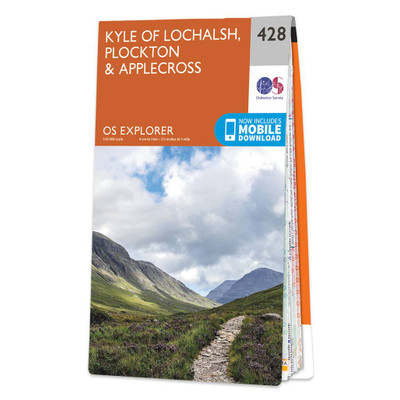 Orange front cover of OS Explorer Map 428 Kyle of Lochalsh, Plockton & Applecross
