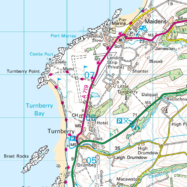 OS Map of Girvan Landranger 76 Map Ordnance Survey Shop