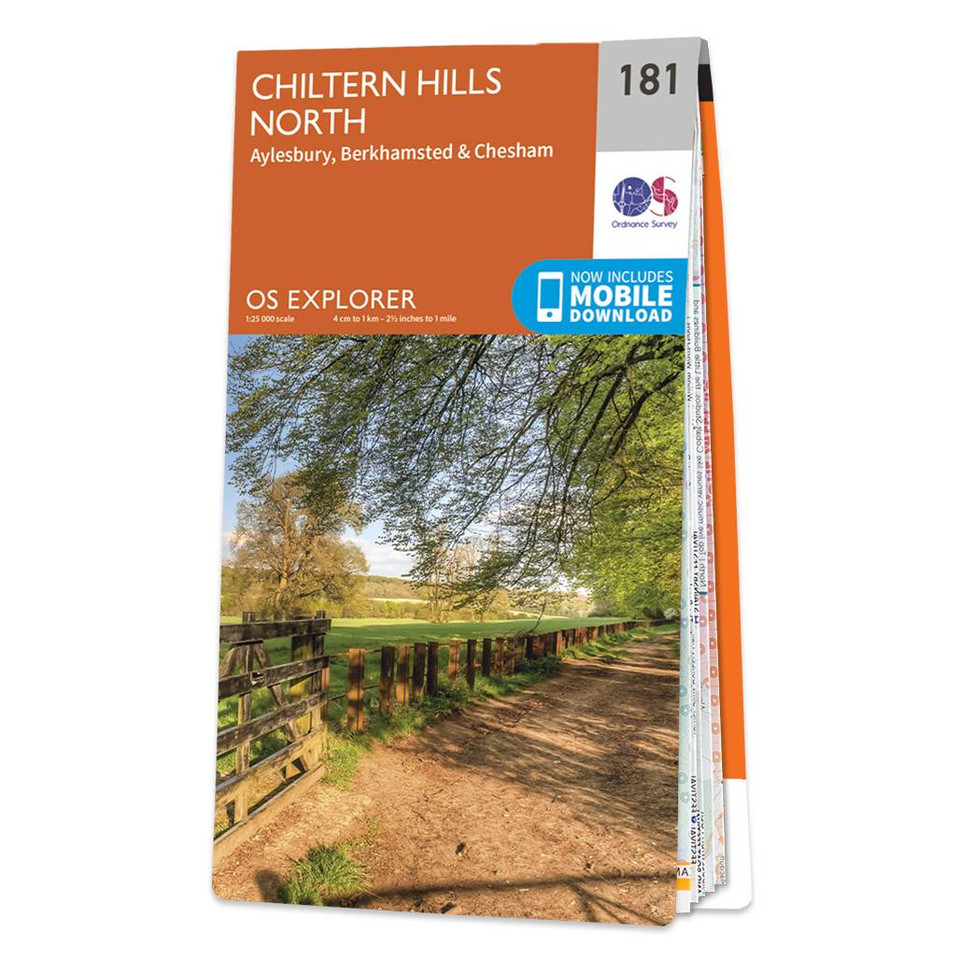 OS Map of Chiltern Hills North Explorer 181 Map Ordnance Survey Shop