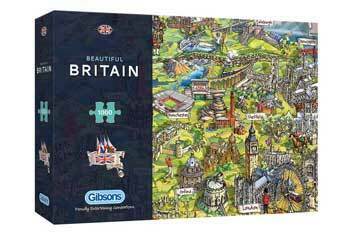 A map jigsaw in a box