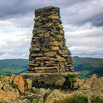 Trig pillar on a mountain