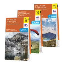 OS Explorer Eryri (Snowdonia) map set