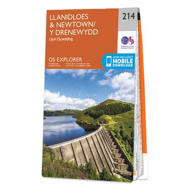 OS Map of Llanidloes & Newtown | Explorer 214 Map | Ordnance Survey Shop