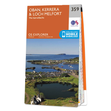 os map of oban kerrera loch melfort explorer 359 map ordnance survey shop
