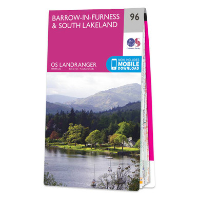 Furness Postcode Map OS Map of Barrow-in-Furness & South Lakeland | Landranger 96 Map ...