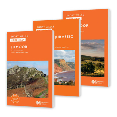 Devon Short Walks Made Easy Guidebook Set - OS Walking Guides