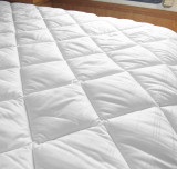 Closeup of quilted mattress pad