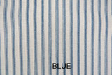 Blue Ticking Stripe Fabric Swatch