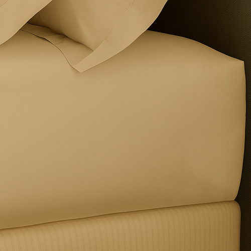 Prairie gold fitted sheet on bed