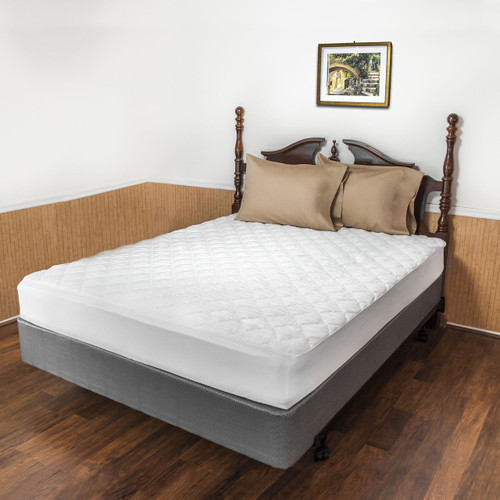 Cozy Cloud quilted mattress pad on bed