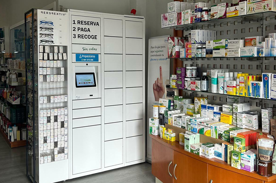 Mostrador de la Farmacia Los Quintana en Gáldar