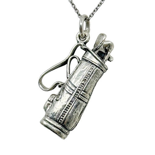 Vintage Danecraft Sterling Silver golf bag charm pendant SKU-9