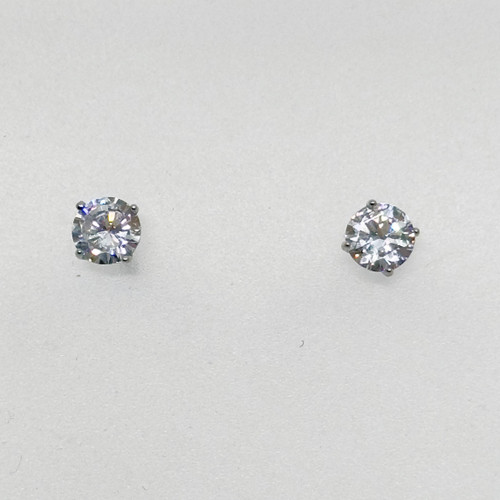 ATI Sterling silver Cubic Zirconia stud earrings SKU-991