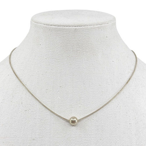 Sterling silver bead pendant necklace SKU-1172