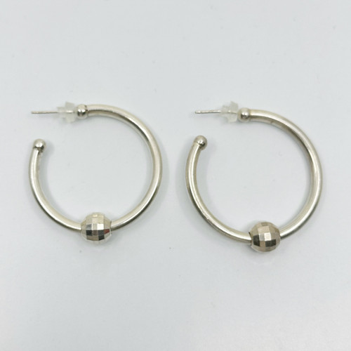 Sterling silver hoop earrings SKU-54