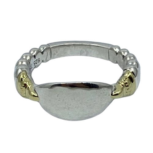 LAGOS 18k sterling silver beloved signet ring SKU-403