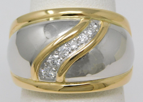 Platinum & 18k gold diamond ring  SKU-5268