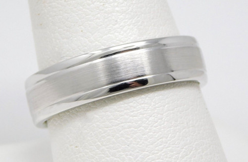14k white gold band ring  SKU-5293