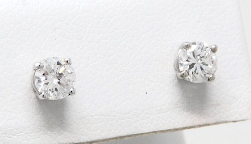 14k gold .92 carat  diamond stud earrings SKU-5217