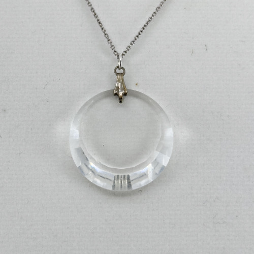 Vintage Sterling silver crystal pendant SKU-892