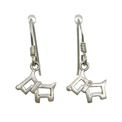 Sterling silver Dog motif  earrings SKU-814