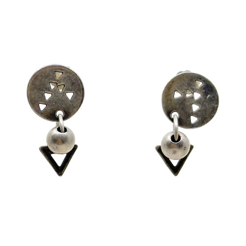 Mid Century sterling silver earrings SKU-822