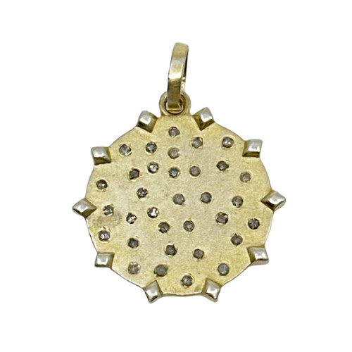 Gold vermeil sterling silver .50 carat Diamond pendant pendant SKU-865