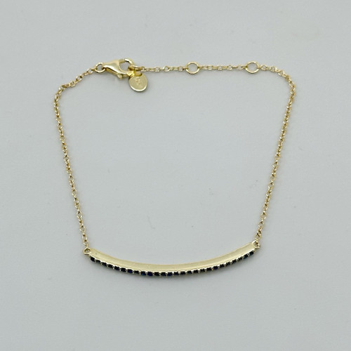 Gold vermeil sterling silver cubic zirconia bracelet SKU-905