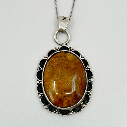 South West Sterling silver agate pendant SKU-1109