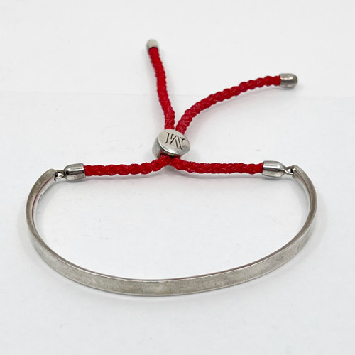 Monica Vinader sterling silver red cord friendship bracelet SKU-936