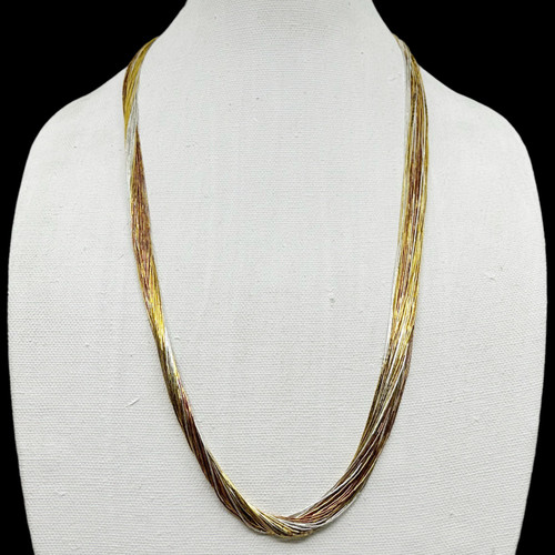 Coldwater Crew Gold Vermeil sterling silver liquid silver bead necklace SKU-1062