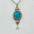 Sterling silver turquoise & pearl pendant SKU-6