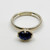 Sterling silver  sapphire cabochon September  ring SKU-985