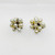 Sterling silver Freshwater  Pearl & Cubic Zirconia stud earrings SKU-992