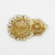 Gold over sterling silver filigree brooch pin  SKU-1042